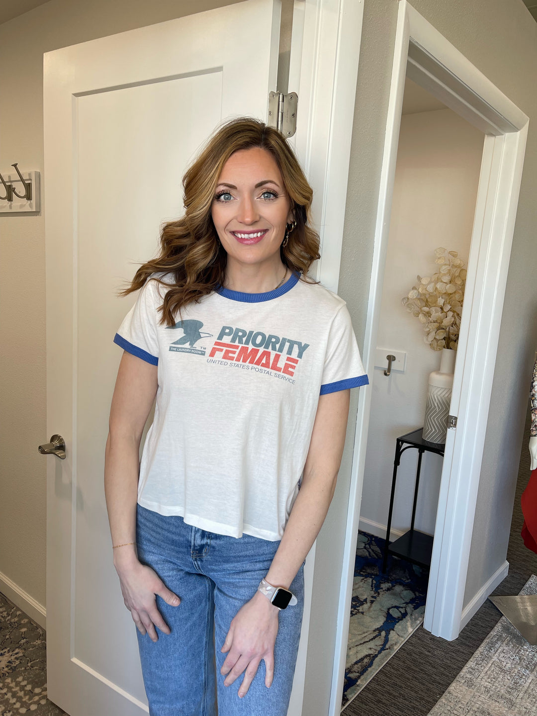Official Licensed USPS Priority Female Top