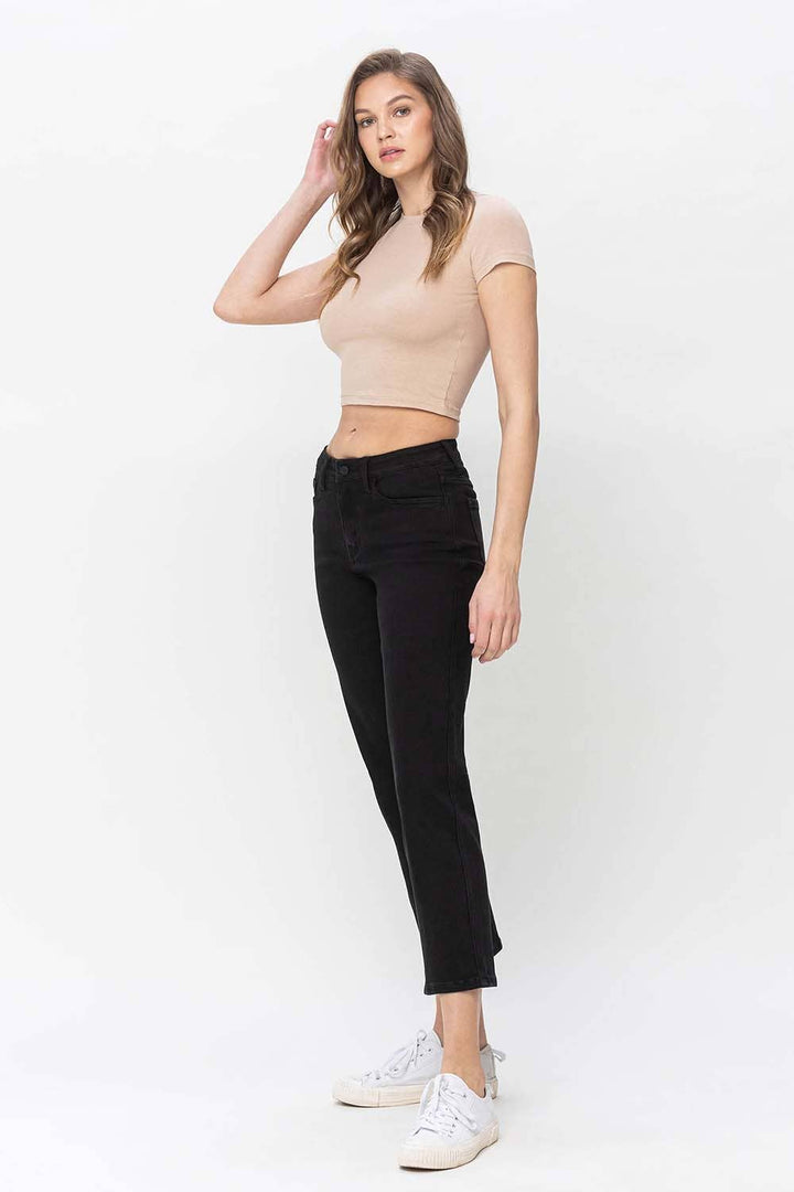 HIGH RISE ANKLE STRAIGHT JEANS T5895