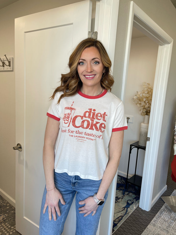 Official Licensed Diet Coke On Ice Perfect Ringer Tee