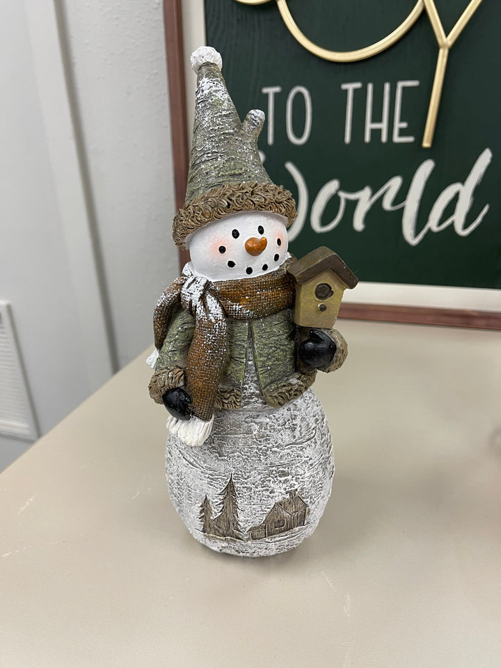 Rustic Snowman with Pointy Hat