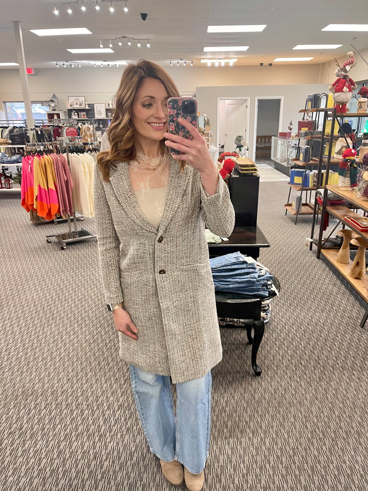 Premium Long Tweed Coat
